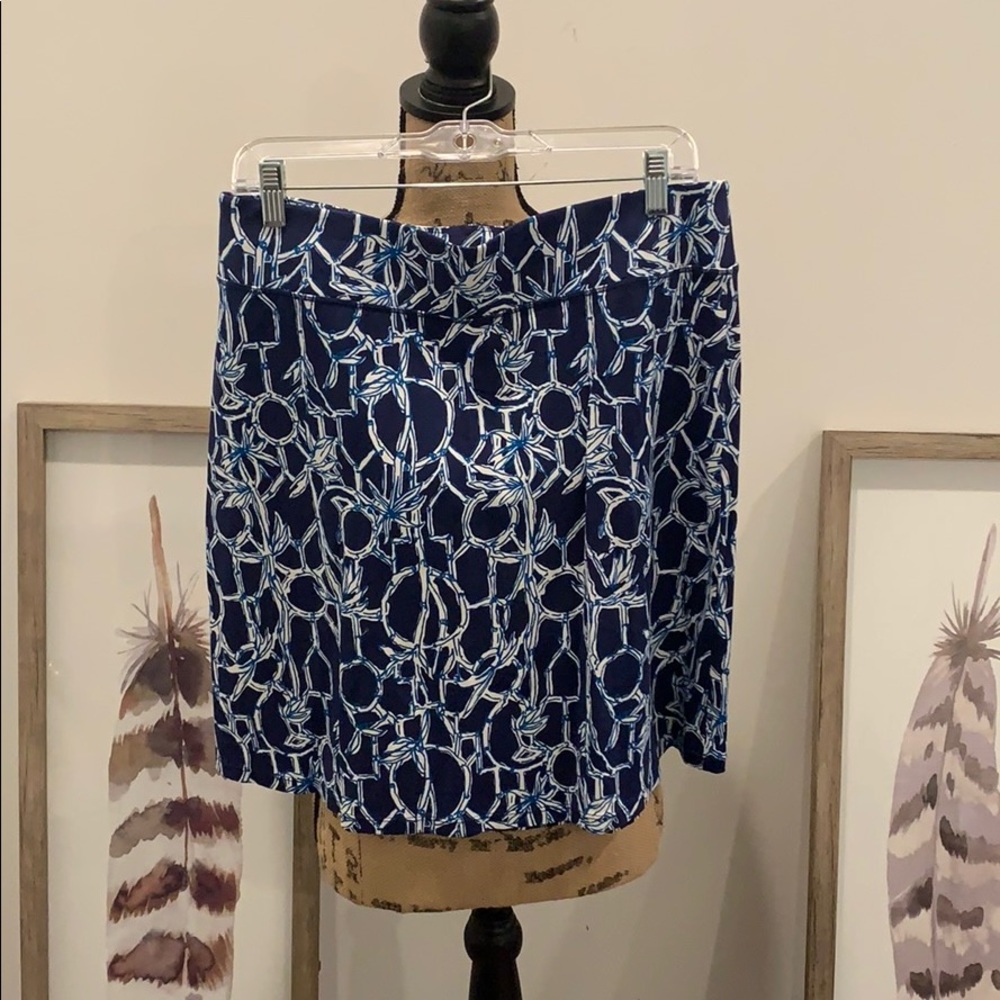 Lilly Pulitzer Blue and White Mini Pencil Skirt Resort Wear